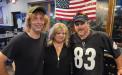 Rusty (Hybrid Ice), Kim & Chef Barry (Chief, Cook and Bottle Washer) pose in front of Old Glory after Sunday Funday at Bourbon Street on the Beach. photo by BB Huey